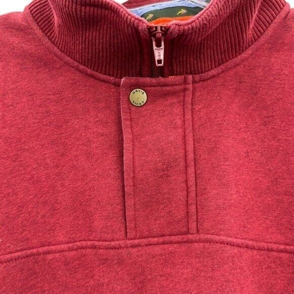 Orvis Signature Fleece Sweatshirt XL Maroon 1/4 Zip Outdoor Fly Fishing 2X77 - Picture 3 of 8